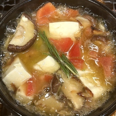 豆腐と椎茸のアヒージョ