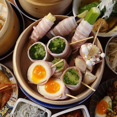 京風つけつゆで頂く野菜巻き蒸し1本~注文OK!