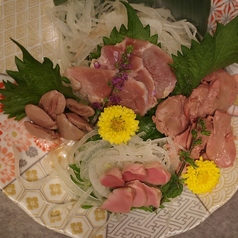 鳥刺し五点盛り合わせ