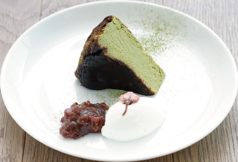 抹茶のバスクチーズケーキ