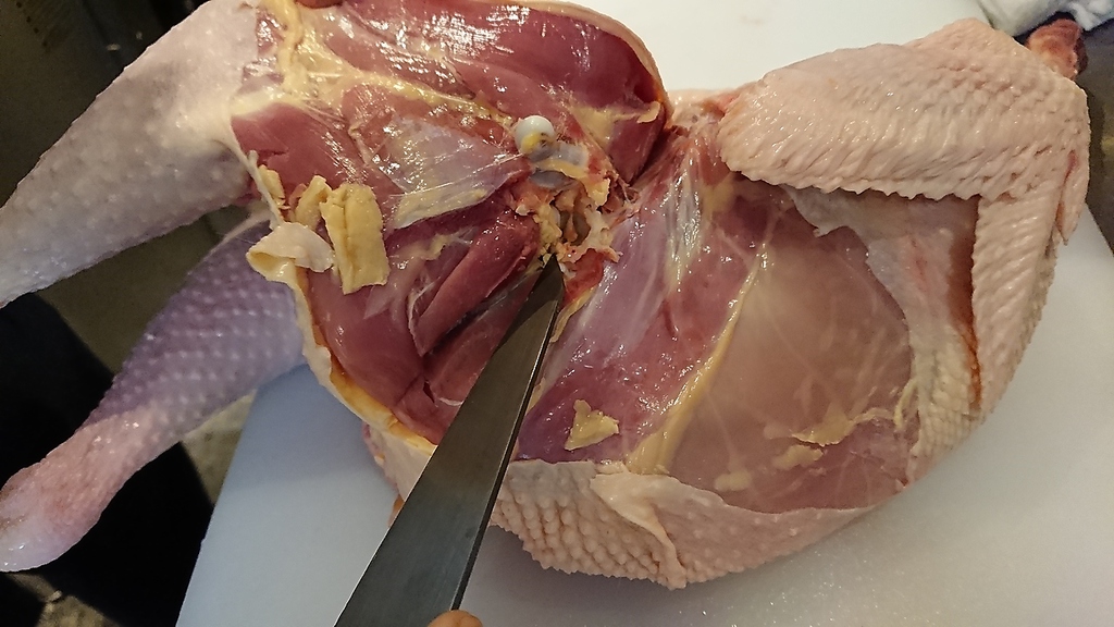 契約養鶏所から直送される地鶏を毎日解体串打ち