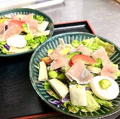 生ハムと炙り夏野菜サラダ