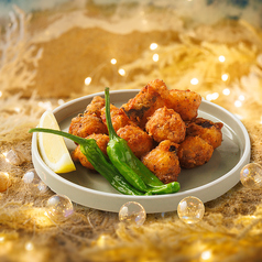 タコとししとうのピリ辛揚げ