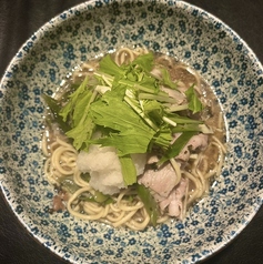 豚しゃぶと梅肉風味の煮きり醤油で