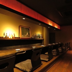 ゆったりカウンター席