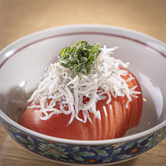 トマトスライスちりめんがけ