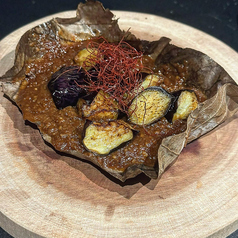 焼き茄子と朴葉味噌の田楽