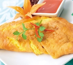 タイ式豚挽肉入りオムレツ