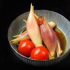 茗荷とミニトマトの和風醤油ピクルス