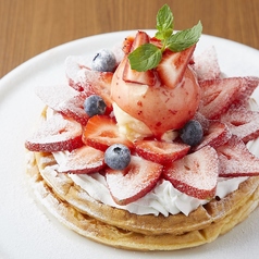 [WAFFLE]　ストロベリーフラワーワッフル　シングル