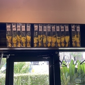 店内に飾られたお花。