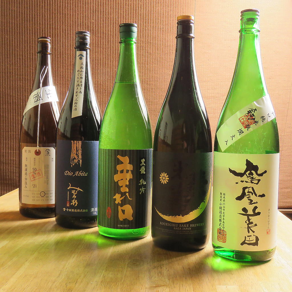 売り切れ御免の店長厳選の純米酒！何があるかは来てからのお楽しみ