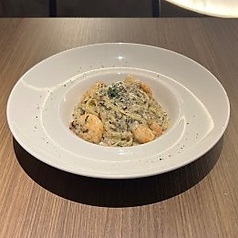 南高梅の有明海苔のクリームパスタ