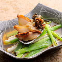 煮野菜　鮑と九条葱