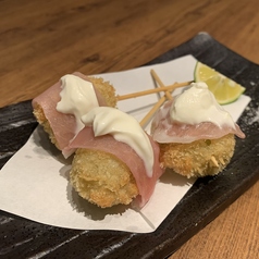 シャインマスカットの串揚げ