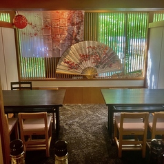 【個室5部屋完備】大切な方との語らいや接待、会食に最適な個室をご用意しております。2名様～10名様まで、人数に合わせてご利用いただけます。落ち着いた照明と和の設えが心地よいプライベート空間で、周りを気にせずゆったりとお食事をお楽しみください♪ご要望に応じて、内装や席の配置も調整可能です。