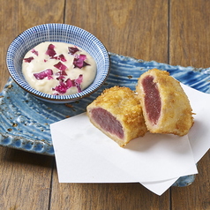 マグロのレアカツ シバ漬けタルタル