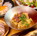 料理メニュー写真 肉とガーリックライス 