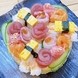歓送迎会・お祝いに花を添える寿司ケーキ！