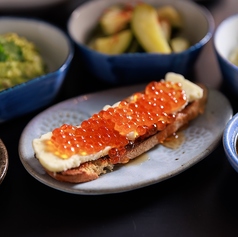 いくら海苔バターブルスケッタ