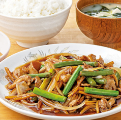 [コク旨]豚肉と竹の子のオイスター炒め定食