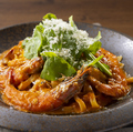 料理メニュー写真&nbsp;ソフトシェルシュリンプの濃厚トマトクリームパスタ