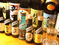 豊富な日本酒が料理を美味しくさせる。