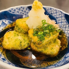 茄子と磯部揚げ出し豆腐