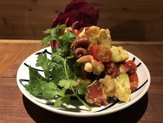 たことアボガドのワサビ和え