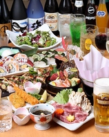 贅沢な海鮮と地元の日本酒が相性抜群の宴会コース♪