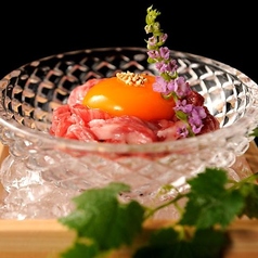 近江牛赤身ユッケの写真