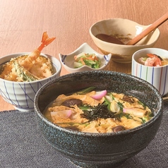 五目きしめんと天ぷらミニ丼セット