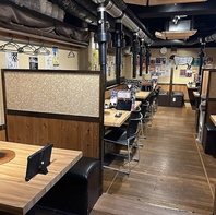 【開放的な店内】