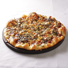 テリヤキチキンのピザ