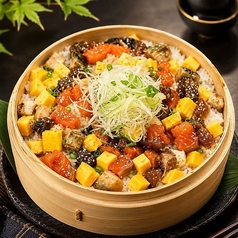 海鮮たっぷりちらし仕立てわっぱ飯