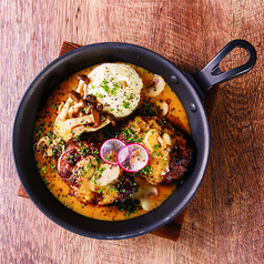 阿波黒牛メンチバーグのオーブン焼き