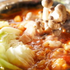 モツ鍋、トリッパの煮込み風（トマトチゲ鍋）