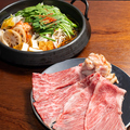 料理メニュー写真 国産黒毛和牛の韓国風すき焼き鍋 (1人前)