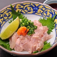 カワハギと肝のポン酢和え 瀬戸内海の鮮度と濃厚な旨味、爽やかな酸味の調和の写真