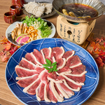 国産合鴨を使用した、『鴨すき鍋』♪おばんざい、鴨たたき、お鍋、〆のお蕎麦などご堪能いただけます