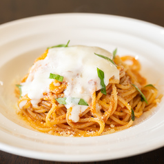 とろけるチーズのトマトソーススパゲッティ