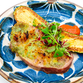 料理メニュー写真&nbsp;低温調理厚切り豚肩ロースの香草パン粉焼き　ロースト野菜とロメスコソース