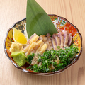料理メニュー写真&nbsp;薩摩赤鶏のたたき二種盛