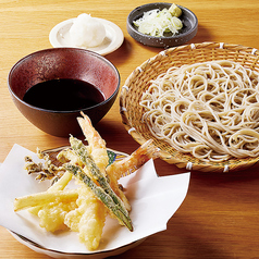 海老と季節野菜のおろし天せいろ