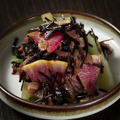 和牛の塩昆布和え