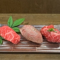 料理メニュー写真&nbsp;肉寿司赤身/肉寿司漬け/肉寿司炙り