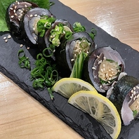 本日の魚とガリ大葉巻き