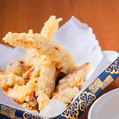 漁火名物 豪快ゲソ天盛り