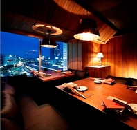 夜景の見える個室あり♪名古屋駅の高層ビル群を一望！