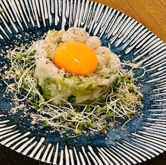 地鶏ささみのネギ塩タルタルユッケ